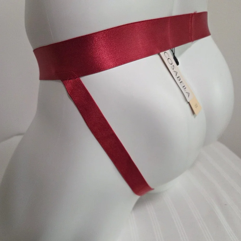 Cosabella Luxury Italian Men's‎ Lace Jock Strap Designer Underwear Mystic Red